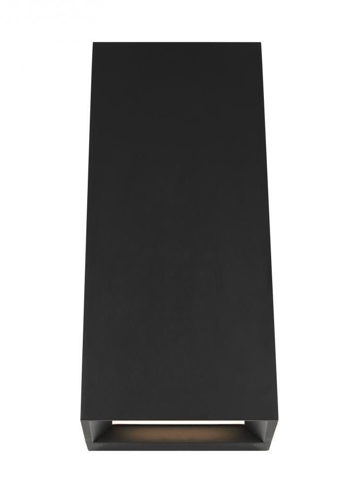 Visual Comfort & Co. Modern Collection Pitch Outdoor Wall Mount, Integrated LED, Bronze, 12"H (700OWPIT12Z-LED930-277 70PGALT)