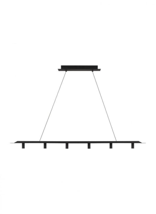 Visual Comfort Modern Ponte LED Linear Chandelier 277V Black