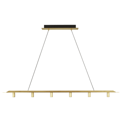 Visual Comfort & Co. Modern Collection Ponte Linear Suspension, Integrated LED, Brass, 50"L (700LSPNT50NB-LED930-277 70PGAMA)