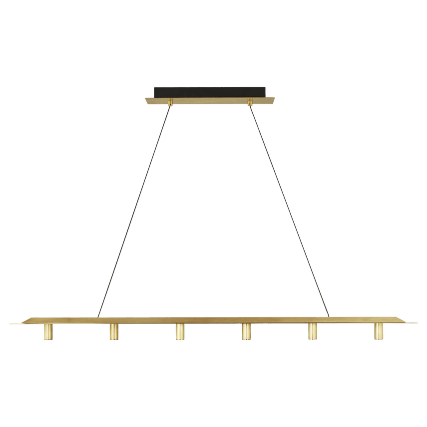 Visual Comfort Modern Ponte Linear Suspension Brass