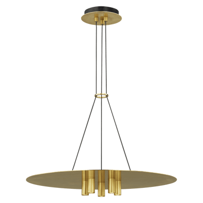 Visual Comfort & Co. Modern Collection Ponte Pendant, Integrated LED, Brass, 22"W (700TDPNT22NB-LED930 70PGAM6)