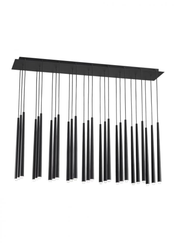 Visual Comfort Modern Pylon Ceiling Chandelier Nightshade Black
