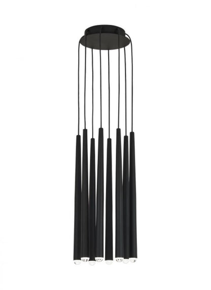 Visual Comfort Modern Pylon Ceiling Chandelier Nightshade Black