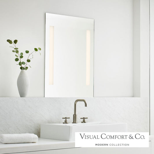 Visual Comfort Modern Reflection LED Mirror 277V Glass