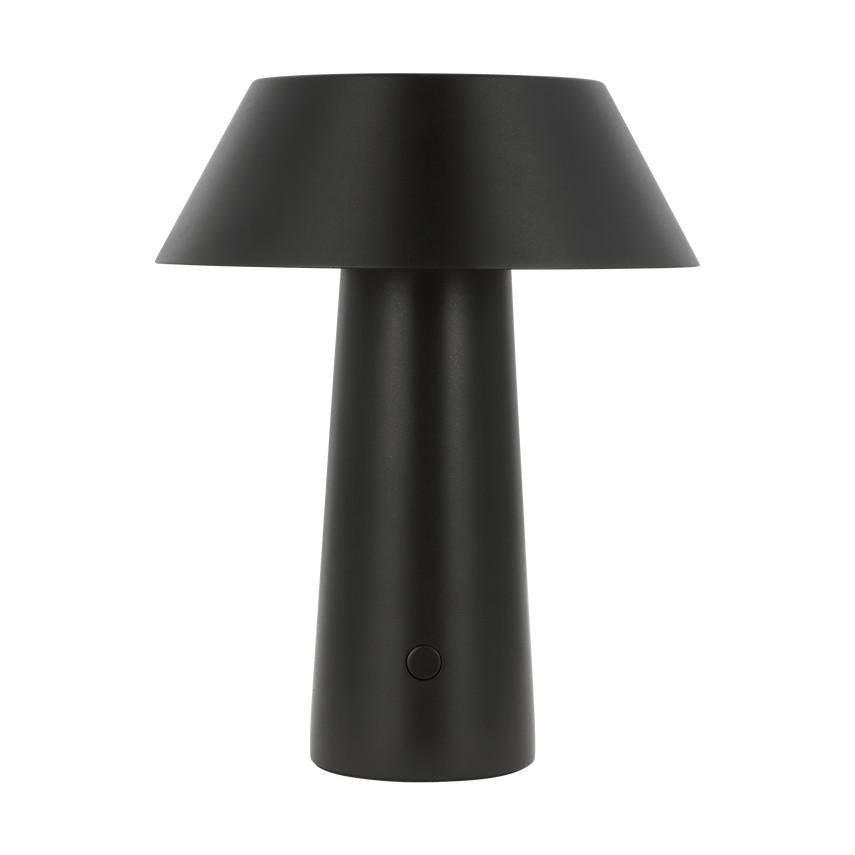 Visual Comfort Modern Sesa Short Accent Rechargeable Table Lamp Black