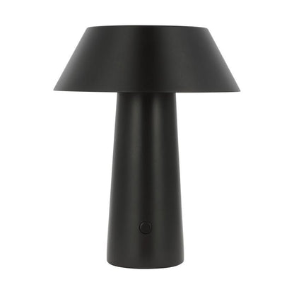 Visual Comfort Modern Sesa Short Accent Rechargeable Table Lamp Black