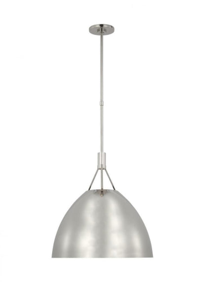 Visual Comfort Modern Sospeso Dome X-Large Pendant Polished Nickel