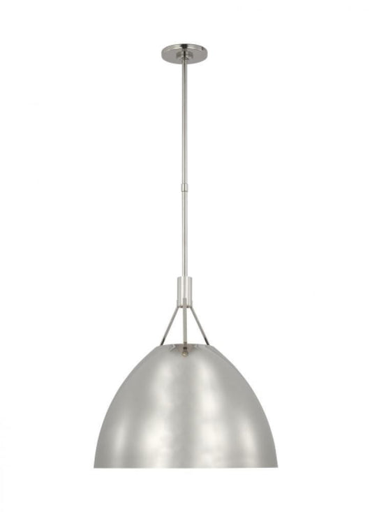 Visual Comfort Modern Sospeso Dome X-Large Pendant Polished Nickel