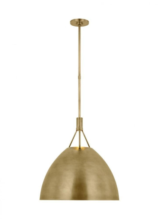 Visual Comfort Modern Sospeso Dome X-Large Pendant Natural Brass