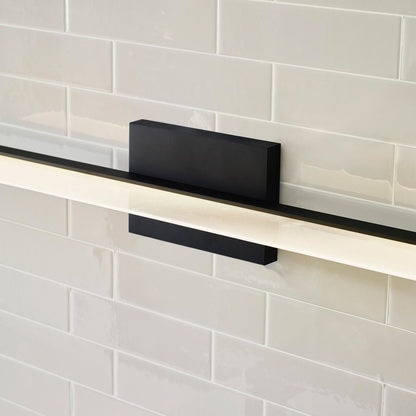 Visual Comfort & Co. Modern Collection Span Bath Sconce, Integrated LED, Black, 35.3"L (700BCSPANB3B-LED930-277 70PGAMR)