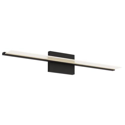 Visual Comfort & Co. Modern Collection Span Bath Sconce, Integrated LED, Black, 35.3"L (700BCSPANB3B-LED930 70PGAMQ)