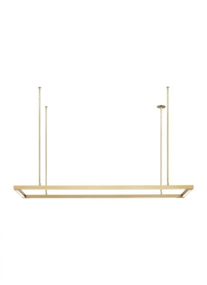Visual Comfort Modern Stagger Halo Linear Suspension Natural Brass