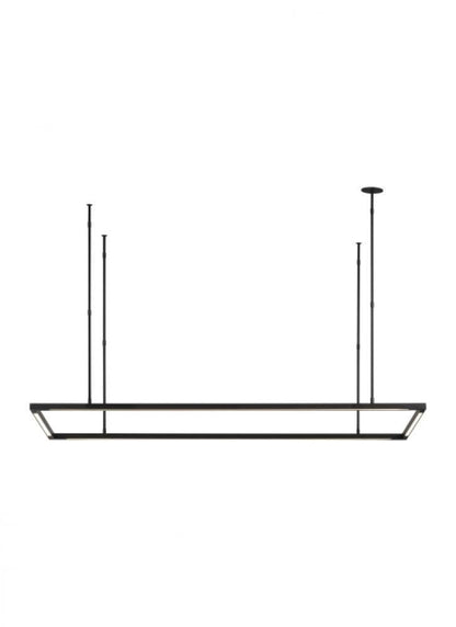 Visual Comfort Modern Stagger Halo Linear Suspension Nightshade Black