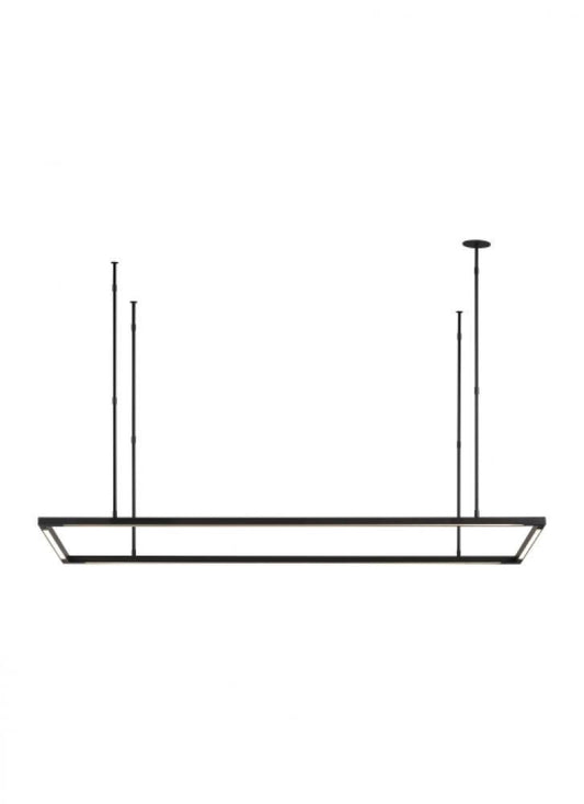 Visual Comfort Modern Stagger Halo Linear Suspension Nightshade Black