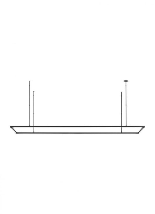 Visual Comfort Modern Stagger Halo Linear Suspension Nightshade Black