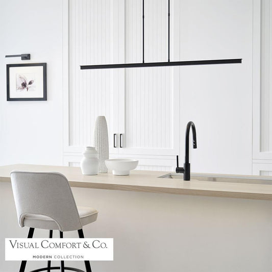 Visual Comfort Modern Stagger Linear Suspension Natural Brass