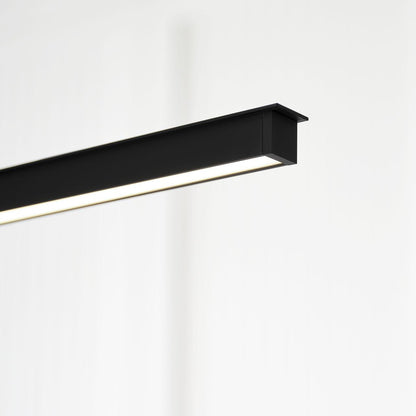 Visual Comfort & Co. Modern Collection Stagger Linear Suspension, 1-Light, LED, Nightshade Black, 47.4"L (700LSSTG48B-LED927 70PGEJF)
