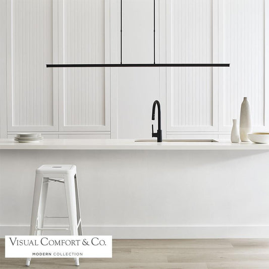 Visual Comfort Modern Stagger Linear Suspension Natural Brass