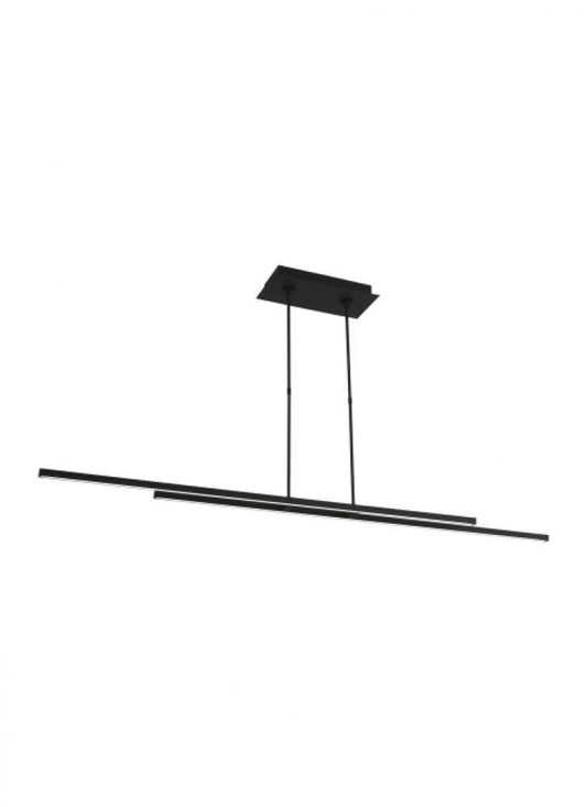 Visual Comfort Modern Stagger Linear Suspension Nightshade Black