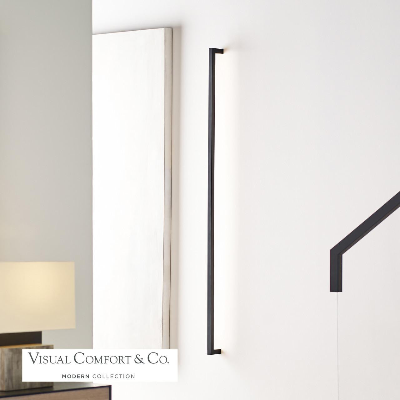 Visual Comfort Modern Stagger Medium Wall Sconce Polished Nickel