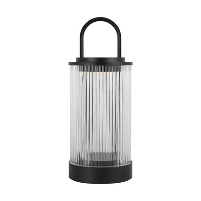 Visual Comfort Modern Tawa Accent Rechargeable Table Lamp Black
