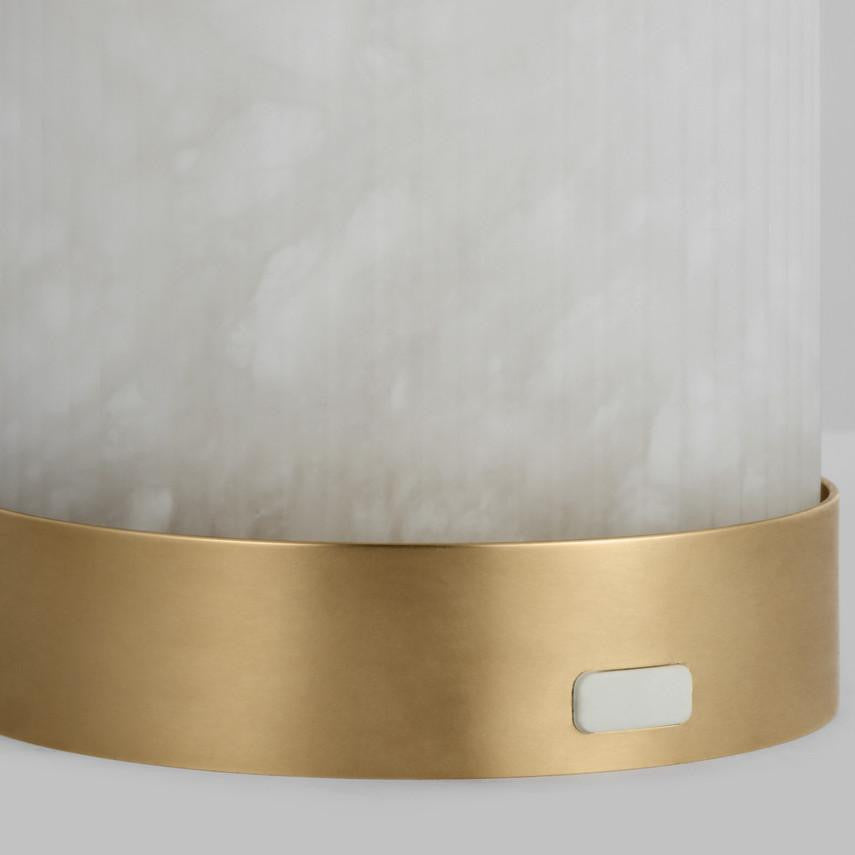 Visual Comfort & Co. Modern Collection Tawa Alabaster Accent Rechargeable Table Lamp