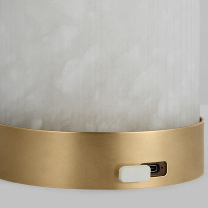 Visual Comfort & Co. Modern Collection Tawa Alabaster Accent Rechargeable Table Lamp