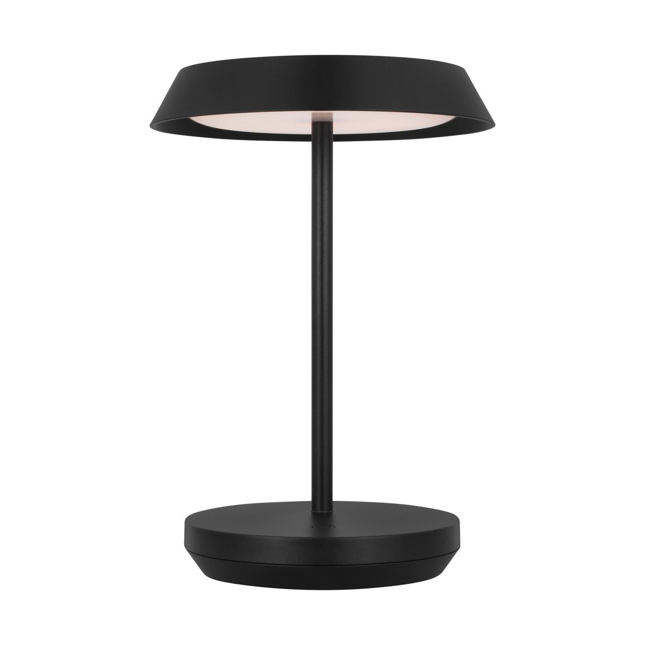 Visual Comfort Modern Tepa Short Accent Rechargeable Table Lamp Black