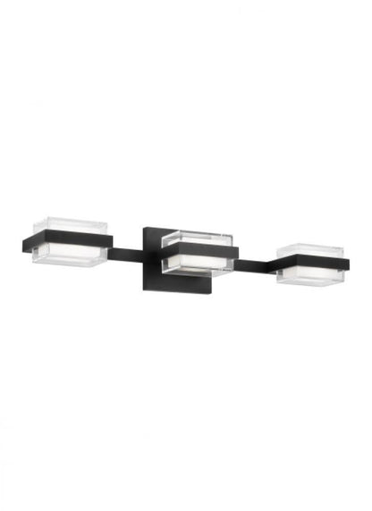 Visual Comfort & Co. Modern Collection The Kamden Bath Vanity, 3-Light, LED, Nightshade Black, 22.5"L (700BCKMD3HB-LED930-277 70PKG6X)