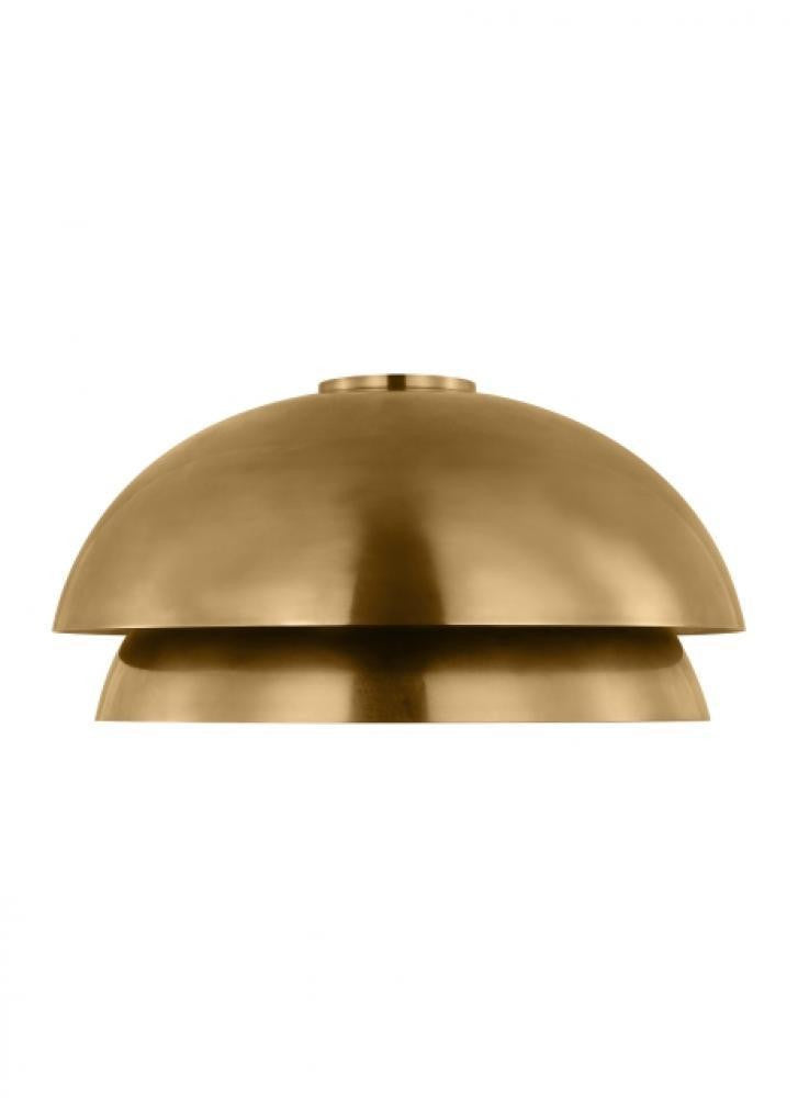 Visual Comfort Modern The Shanti Ceiling Flush Mount Natural Brass
