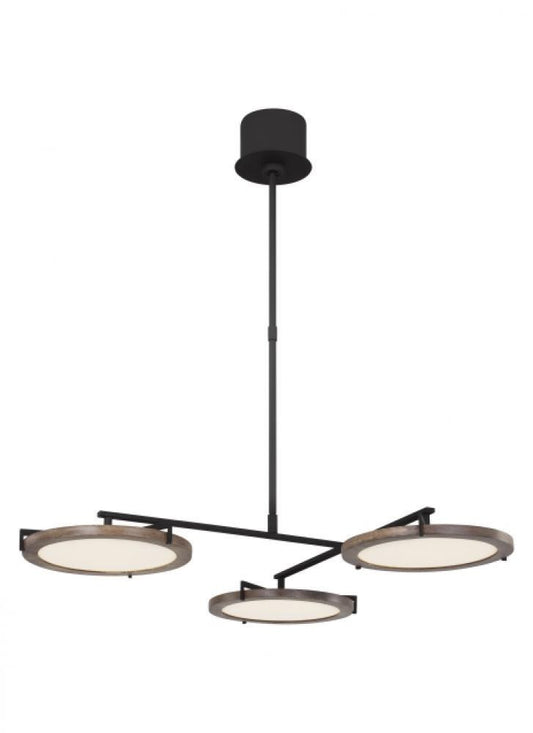 Visual Comfort Modern Shuffle Medium Chandelier Nightshade Black