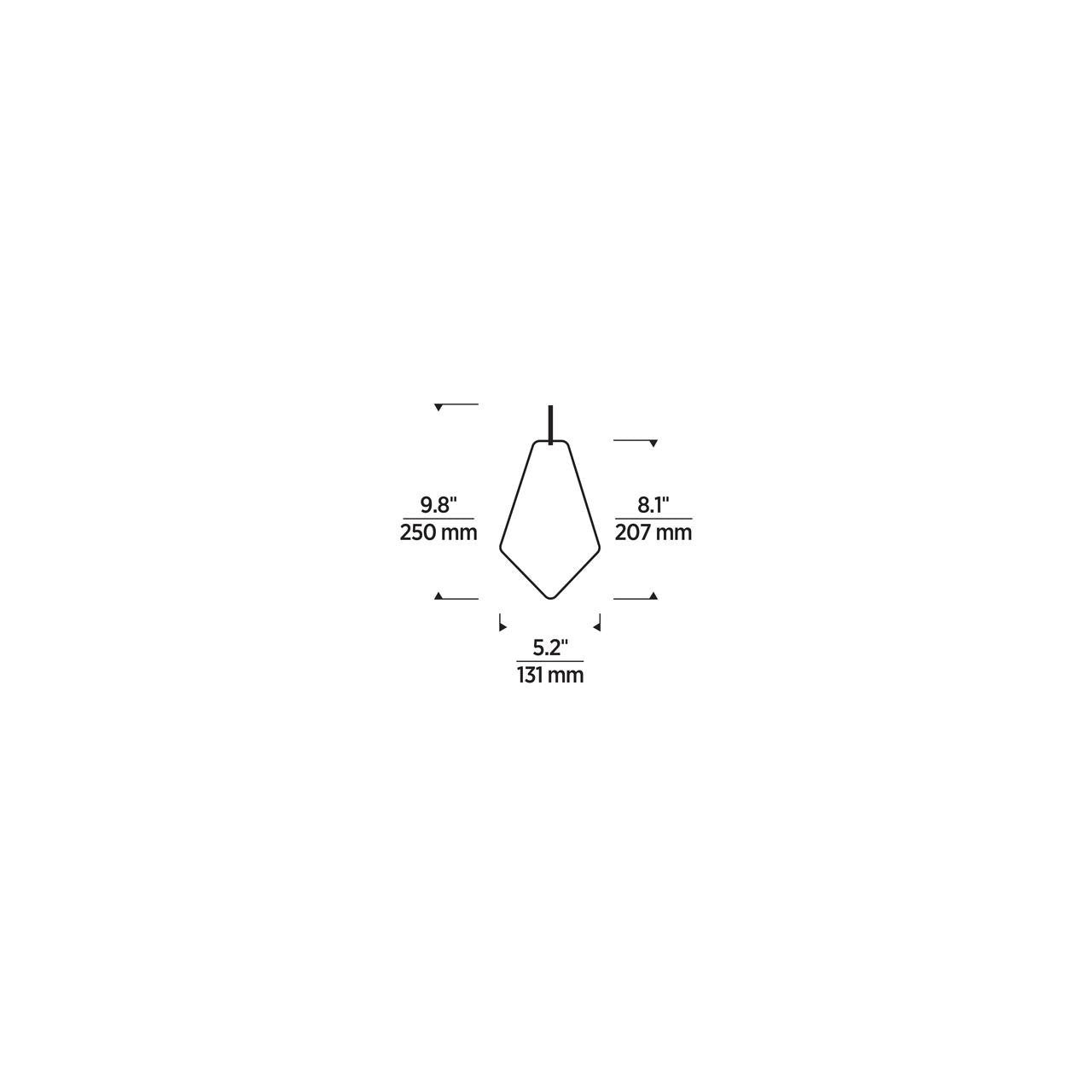 Visual Comfort Modern Trellis Pentagon Pendant Accessory Natural Brass