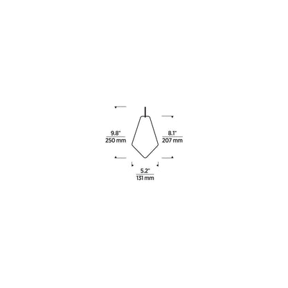 Visual Comfort Modern Trellis Pentagon Pendant Accessory Natural Brass