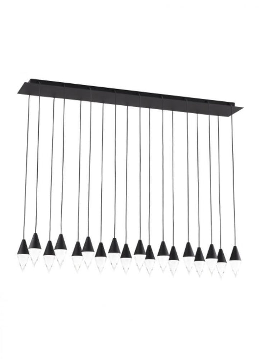 Visual Comfort Modern Turret Ceiling Chandelier Nightshade Black