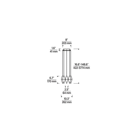Visual Comfort & Co. Modern Collection Turret Ceiling Chandelier