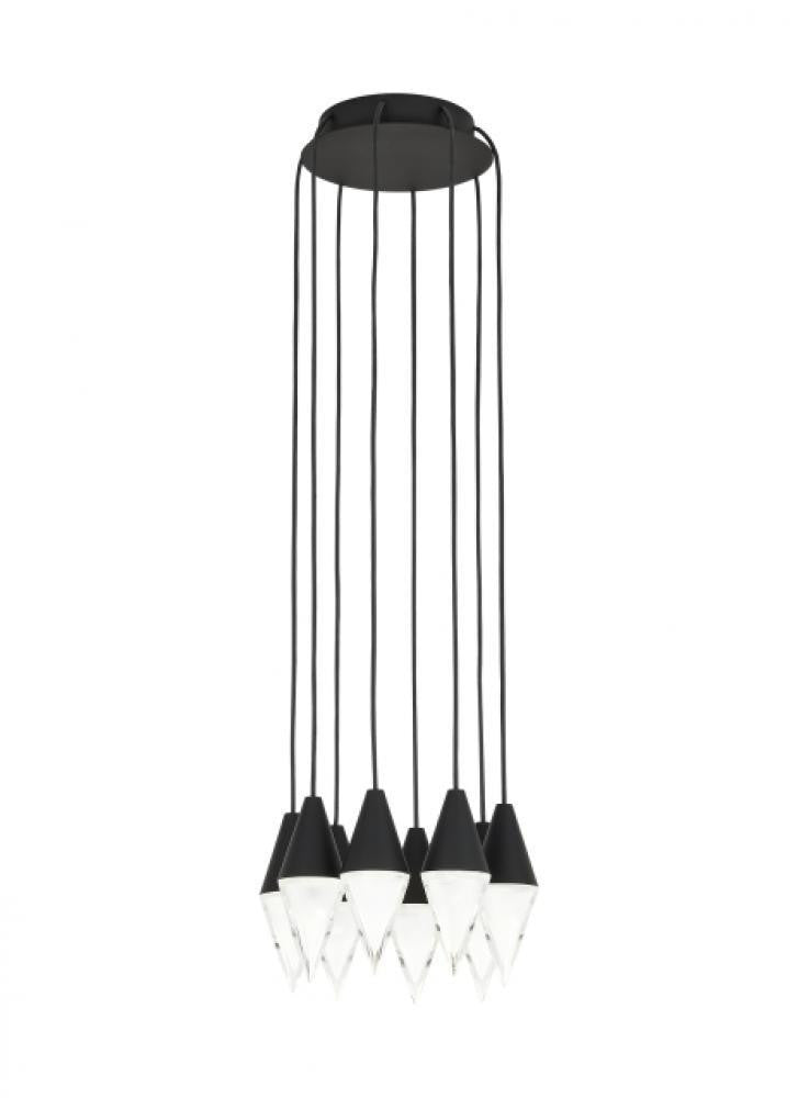 Visual Comfort Modern Turret Ceiling Chandelier Nightshade Black