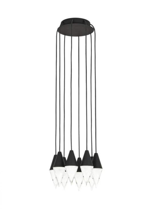 Visual Comfort Modern Turret Ceiling Chandelier Nightshade Black