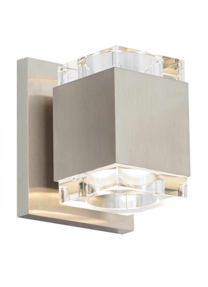 Visual Comfort Modern Voto Square Wall Sconce Satin Nickel