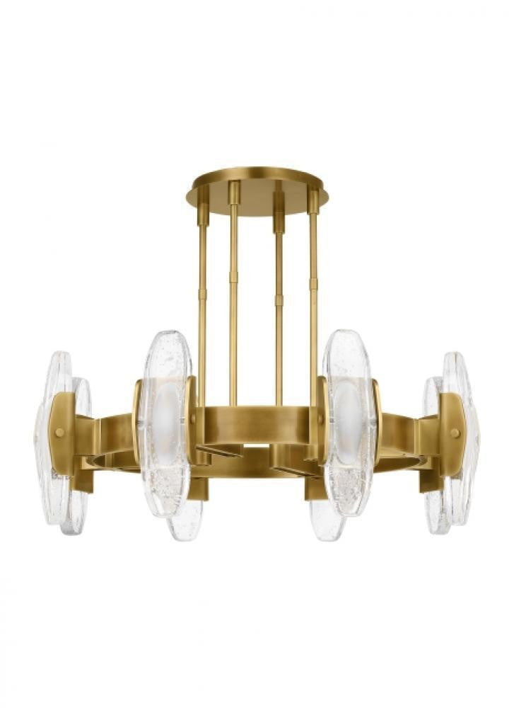 Visual Comfort Modern Wythe Large Chandelier Plated Brass
