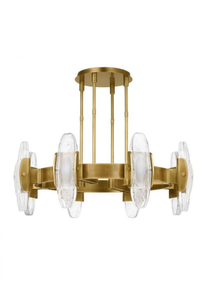 Visual Comfort Modern Wythe Large Chandelier Plated Brass