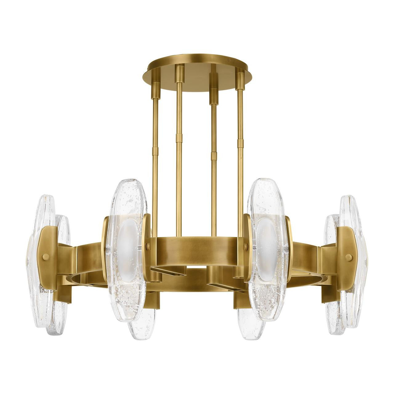 Visual Comfort Modern Wythe Large Chandelier Plated Dark Bronze