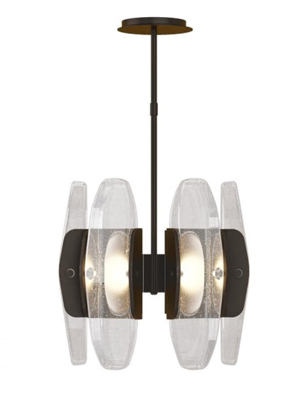 Visual Comfort Modern Wythe Small Chandelier Plated Dark Bronze