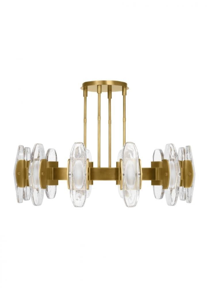 Visual Comfort Modern Wythe X-Large Chandelier Plated Brass