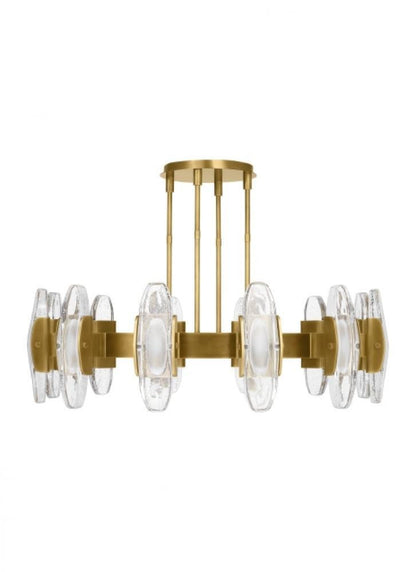 Visual Comfort Modern Wythe X-Large Chandelier Plated Brass
