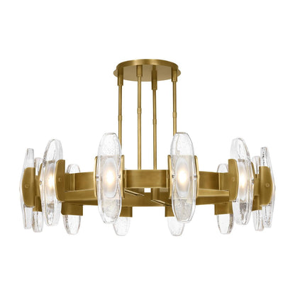 Visual Comfort & Co. Modern Collection Wythe X-Large Chandelier, 12-Light, LED, Plated Brass, 47.2"W (700WYT12BR-LED927 70PGEH7)