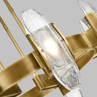 Visual Comfort & Co. Modern Collection Wythe X-Large Chandelier, 12-Light, LED, Plated Brass, 47.2"W (700WYT12BR-LED927 70PGEH7)