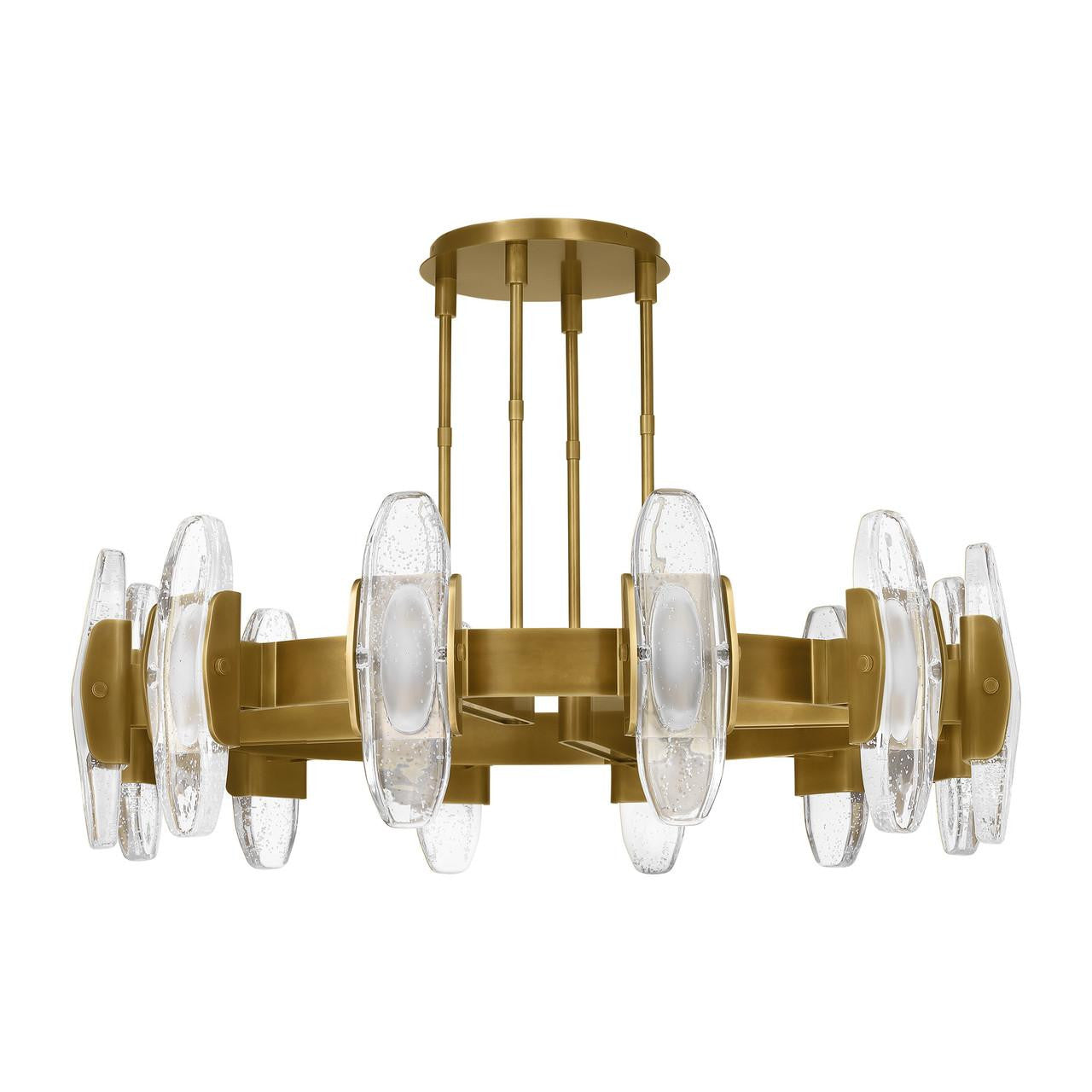 Visual Comfort & Co. Modern Collection Wythe X-Large Chandelier, 12-Light, LED, Plated Brass, 47.2"W (700WYT12BR-LED927 70PGEH7)