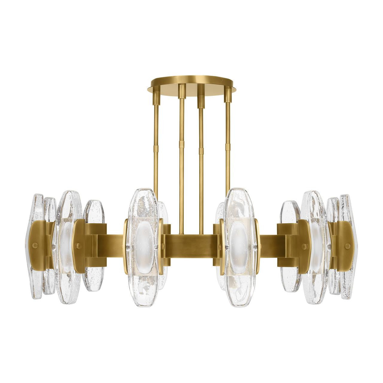Visual Comfort & Co. Modern Collection Wythe X-Large Chandelier, 12-Light, LED, Plated Brass, 47.2"W (700WYT12BR-LED927 70PGEH7)