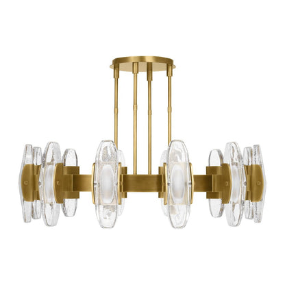 Visual Comfort & Co. Modern Collection Wythe X-Large Chandelier, 12-Light, LED, Plated Brass, 47.2"W (700WYT12BR-LED927 70PGEH7)
