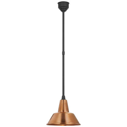 Visual Comfort & Co. Signature Collection Academy 12.5" Bowers Pendant, Visual Comfort & Co. Signature Collection TOB 5802MBK-SC N240J